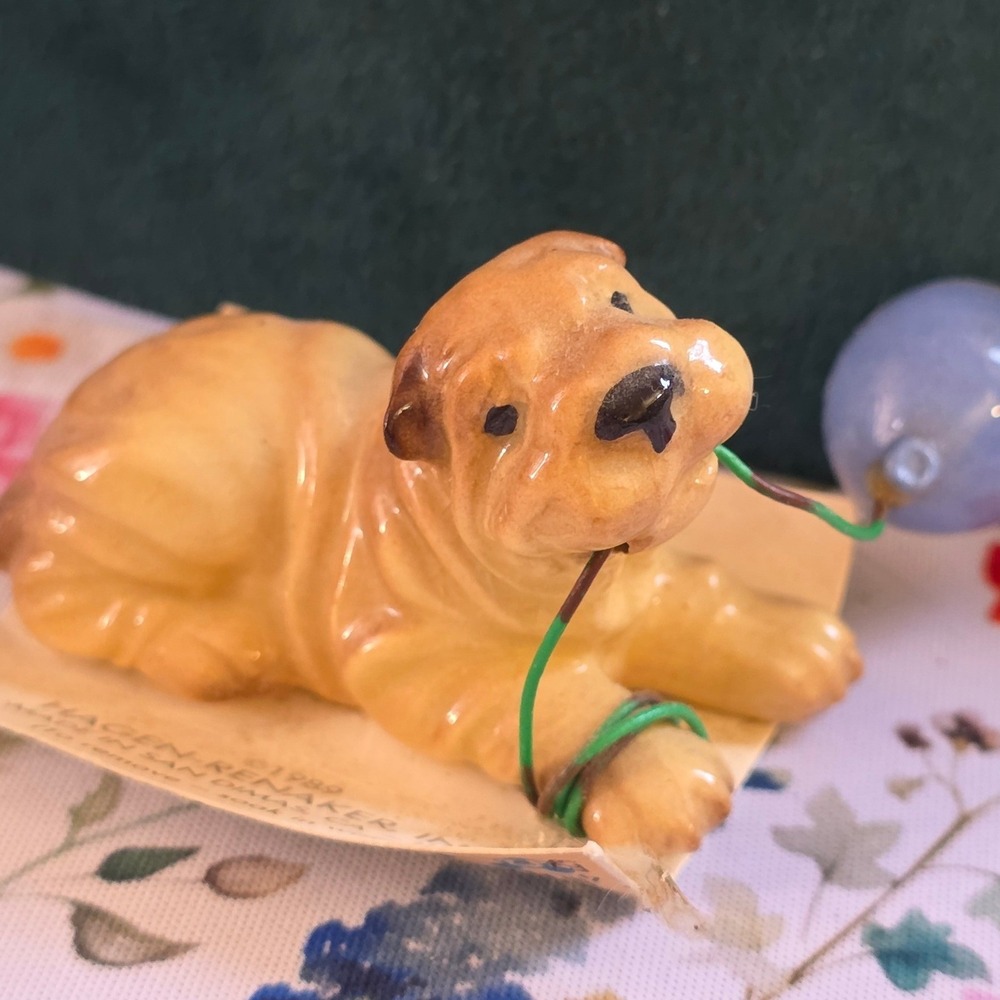 Hagen-Renaker Shar-Pei Puppy Figurine Miniature Tan Good 1989 Disney Tag